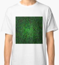 Silhouette of fingerprint Classic T-Shirt