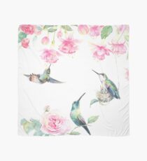 "Paradise" - Aquarell Kolibris und Fuschia Garten Tuch