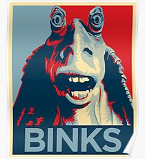 Jar Jar Binks - Hope : Inspired By Star Wars Poster