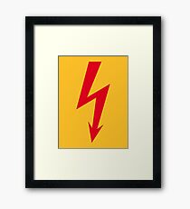 Flash / Blitz / Éclair / Rayo / Fulmine (Red) Framed Print