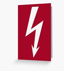 Flash / Blitz / Éclair / Rayo / Fulmine (White) Greeting Card