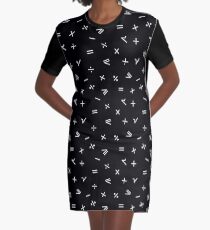 Mathematical Pattern Graphic T-Shirt Dress