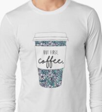 Floral Coffee Long Sleeve T-Shirt