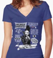 Evil Queen / Regina Mills Quotes - Ouat Women's Fitted V-Neck T-Shirt