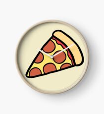 Pepperoni Pizza Pattern Clock