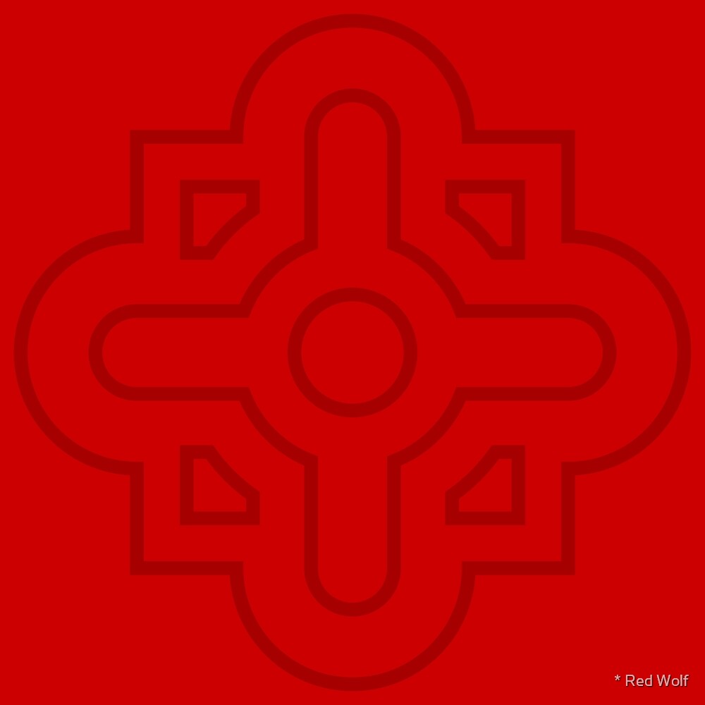 Geometric Pattern: Zellij: Ruby Dark by * Red Wolf