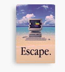 Vaporwave Macintosh Leinwanddruck