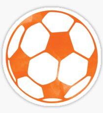 Orange soccer ball Sticker