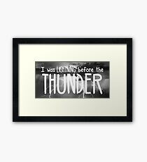 Thunder - Imagine Dragons lyrics Framed Print