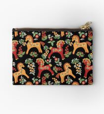 Folk horses pattern Studio Pouch