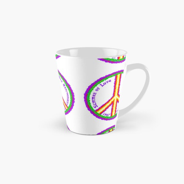 Summer of Love 50th Anniversary, Big, Colorful Peace Tall Mug