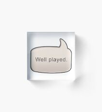 Well Played Hearthstone Emote! Acrylic Block