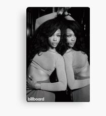sza reflection b&w Canvas Print
