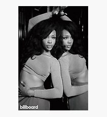 sza reflection b&w Photographic Print
