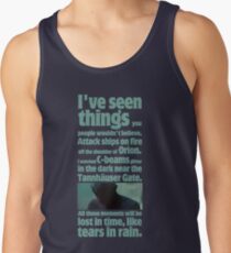 like tears in rain - blade runner quote Tank Top