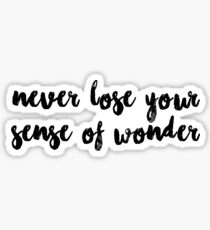NEVER LOSE YOUR SENSE OF WONDER Sticker