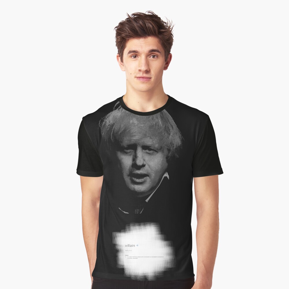 boris-johnson-definition-of-villain-graphic-t-shirt-by-thecheek