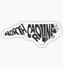North Carolina State Word Art Sticker