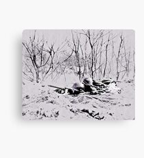 Battle of the Bulge Road Block Canvas Print