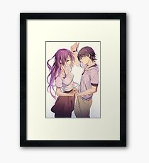 anime couple Framed Print