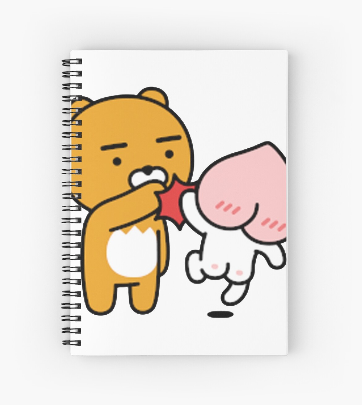 Kakaotalk Friends Apeach And Ryan 어피치 And 헬로라이언 카카오프렌즈 Spiral Notebooks By Icdeadpixels Redbubble 3495