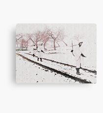 Walking Down Bastogne Road Metal Print