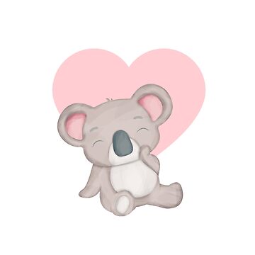 NEW Womens OS/TC Koala Bear Leggings, Valentines Day Pink Heart