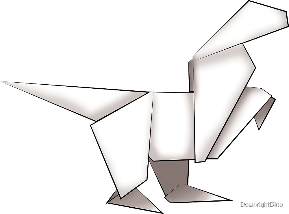  Origami Dino By DownrightDino Redbubble