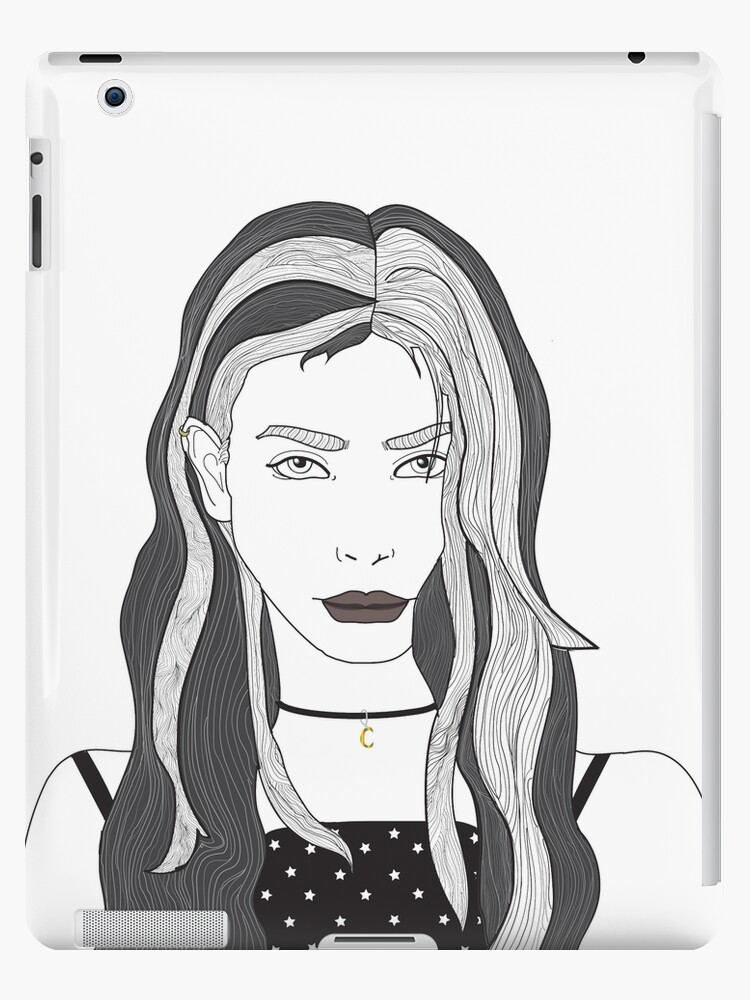 Tumblr Girl Outline Ipad Case Skin By Ciara Doodles Redbubble