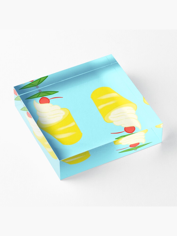 Alternate view of Summer Pineapple Float Acrylic Block