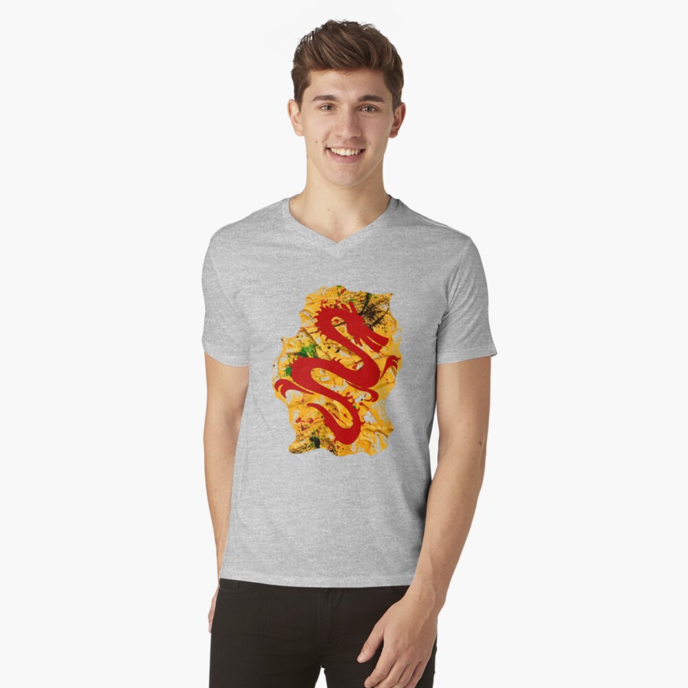 RED DRAGON V-Neck T-Shirt
