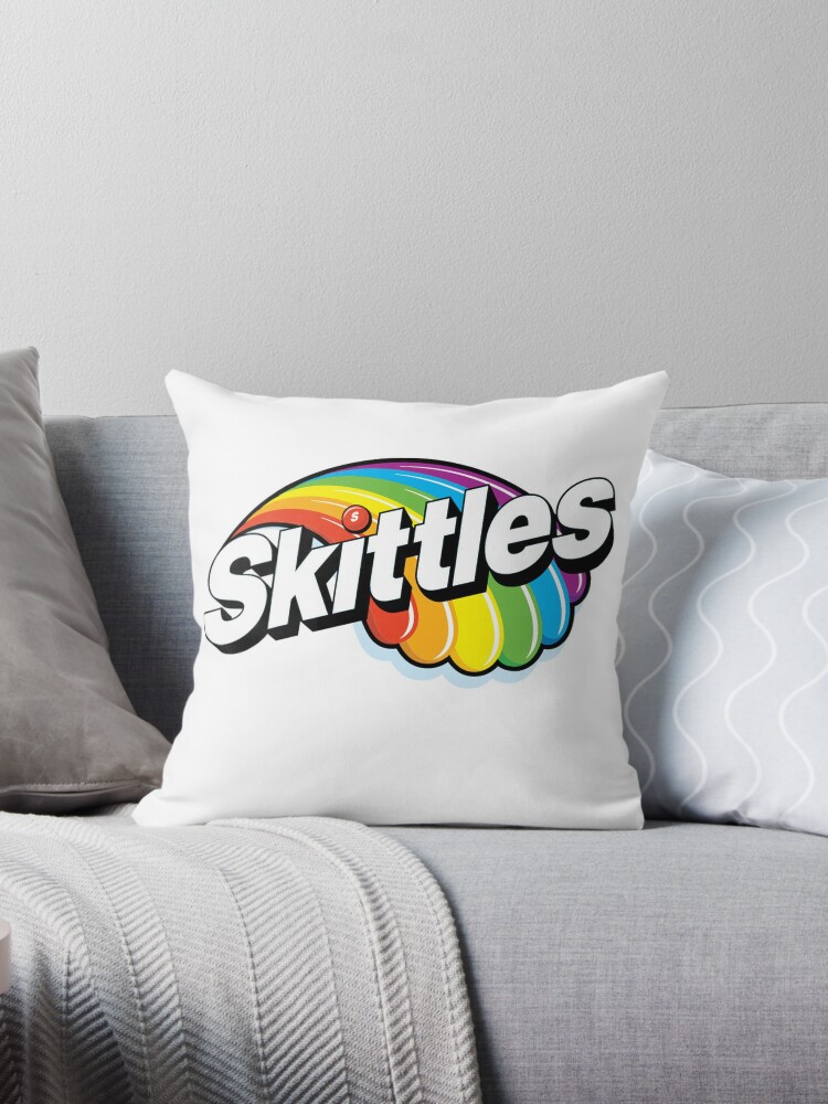 skittles plush pillow