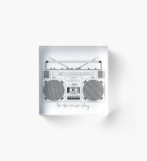 Boombox bw Acrylic Block