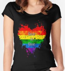 Liebe ist Liebe Tailliertes Rundhals-Shirt