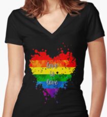 Love is love Women's Fitted V-Neck T-Shirt