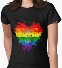 Camiseta entallada para mujer El amor es el amor