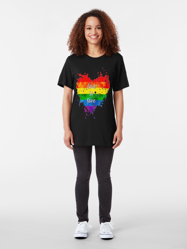 Alternate view of Love is love Slim Fit T-Shirt