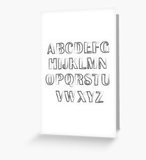 alphabet Greeting Card