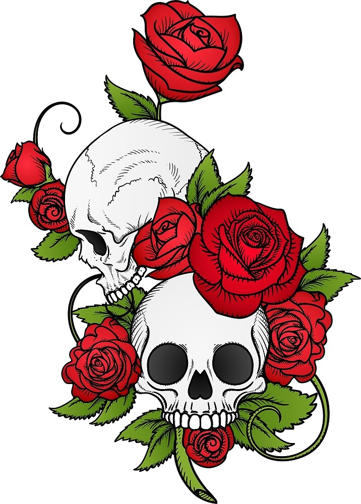 "hand skull roses by jefriaribae2" by jefriaribae2 | Redbubble