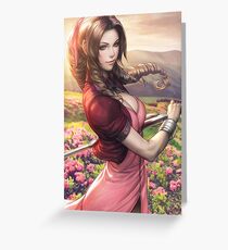 Aerith Final Fantasy Greeting Card