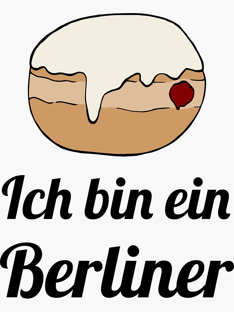 quot Ich bin ein Berliner quot Sticker by Olooriel Redbubble