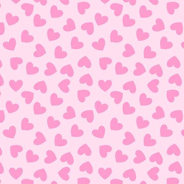 Pink Love Hearts Art Print