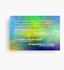 Agile Manifesto Canvas Print