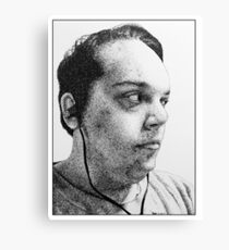 Self-Portrait Stippling Canvas Print