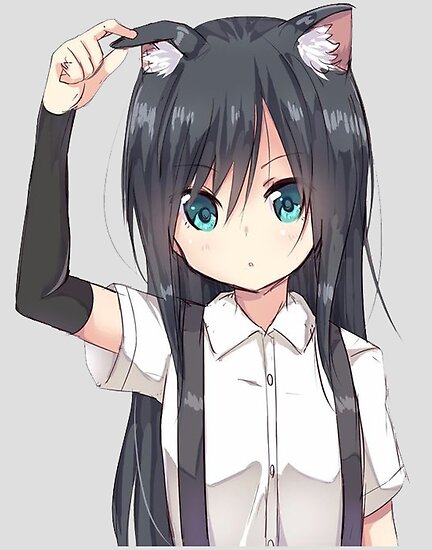 Póster «chica kawai neko» de nusbon | Redbubble
