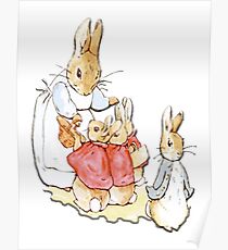 Nursery Characters, Peter Rabbit, Beatrix Potter. Poster