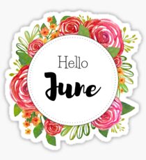 Hallo Juni - monatliche Abdeckung für Planer, Bullet Journals Sticker