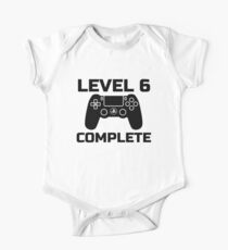 Level 6 Complete Video Game 6th Birthday One Piece - Short Sleeve