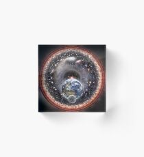 Earth Moon and the Universe (embossed) Acrylic Block