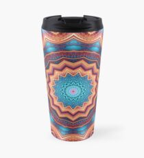 Blue Feather Mandala Travel Mug